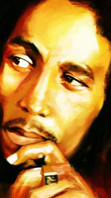 Das Bob Marley Painting Wallpaper 360x640