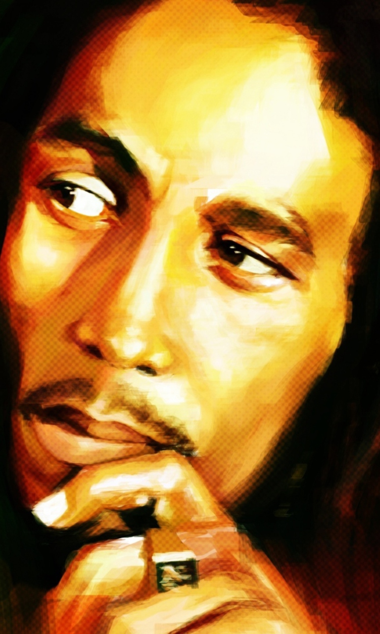 Sfondi Bob Marley Painting 768x1280