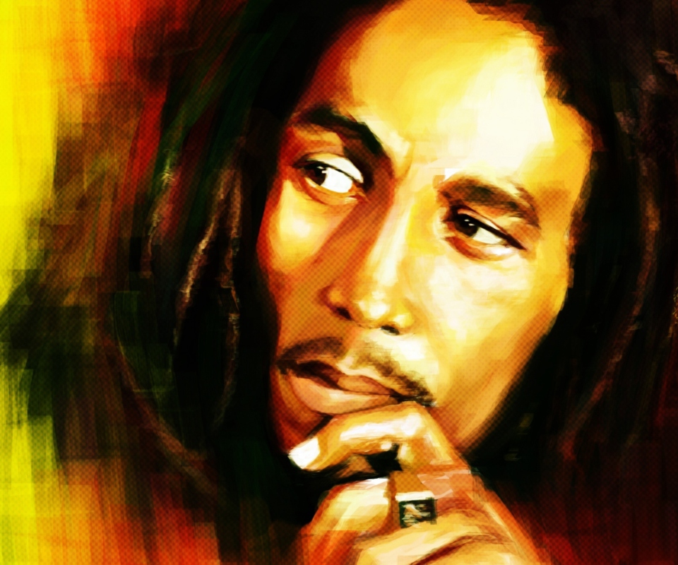 Обои Bob Marley Painting 960x800