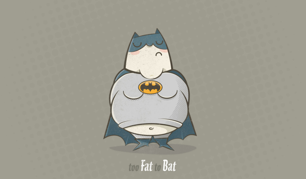 Fat Batman wallpaper 1024x600