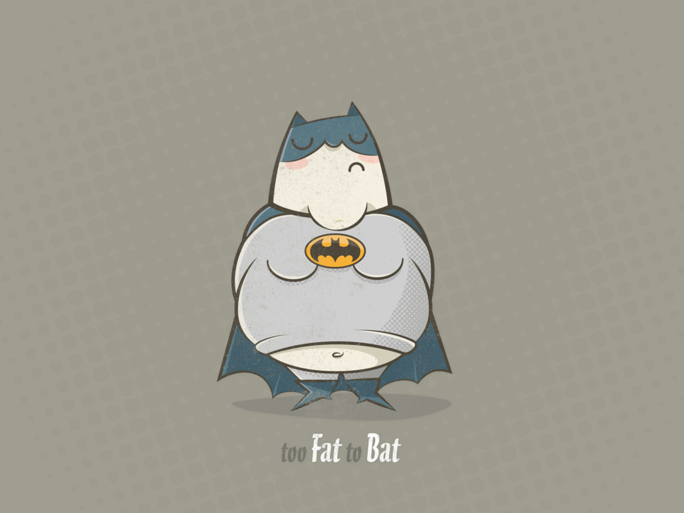 Fat Batman wallpaper 1400x1050