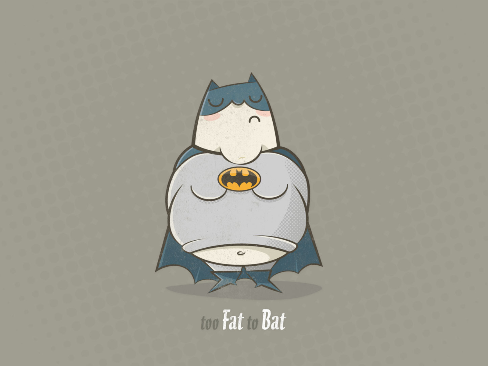Fat Batman wallpaper 1600x1200
