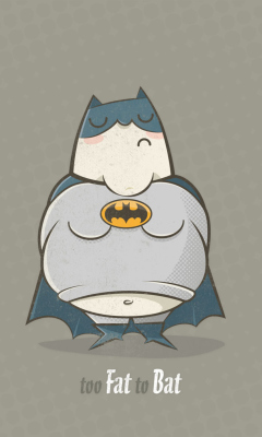 Das Fat Batman Wallpaper 240x400