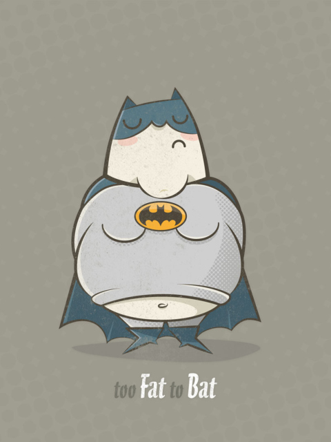 Fat Batman wallpaper 480x640