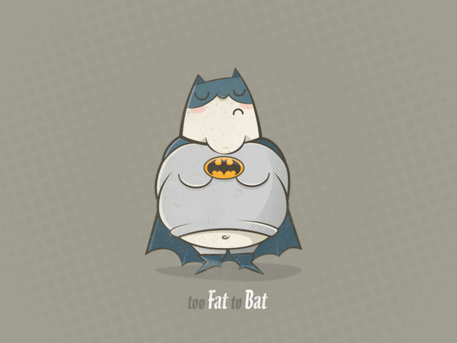 Das Fat Batman Wallpaper 640x480