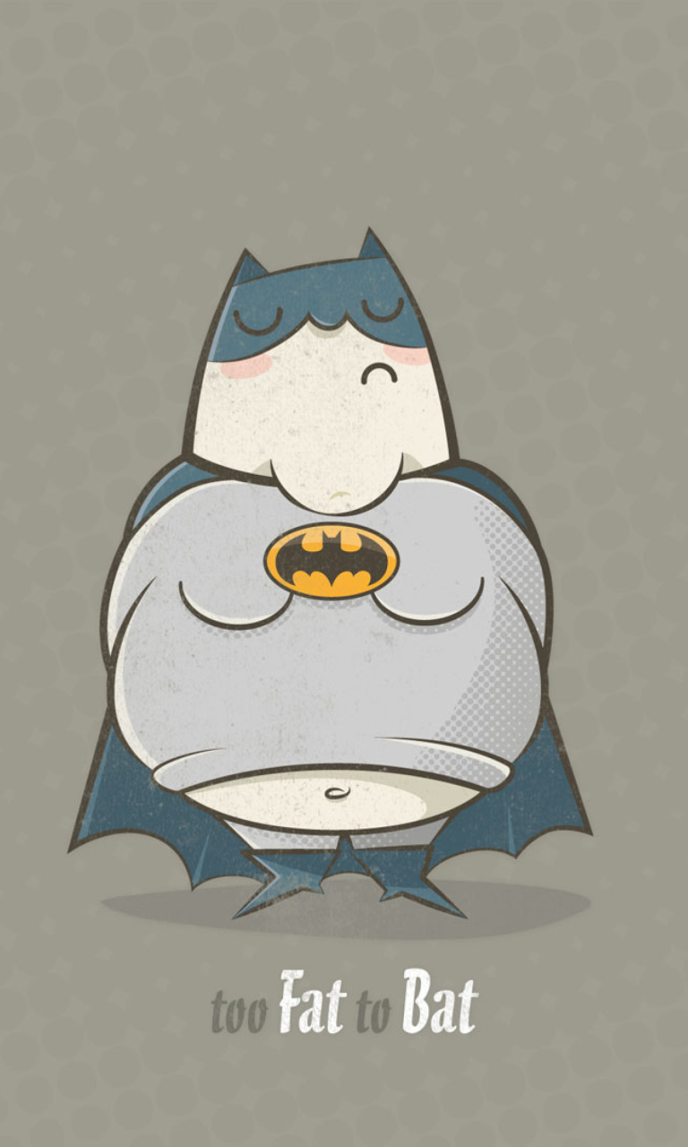 Das Fat Batman Wallpaper 768x1280