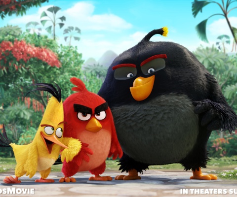 Sfondi Angry Birds the Movie 2015 Movie by Rovio 480x400