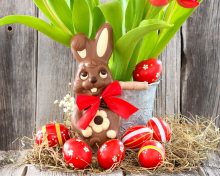 Chocolate Easter Bunny wallpaper 220x176