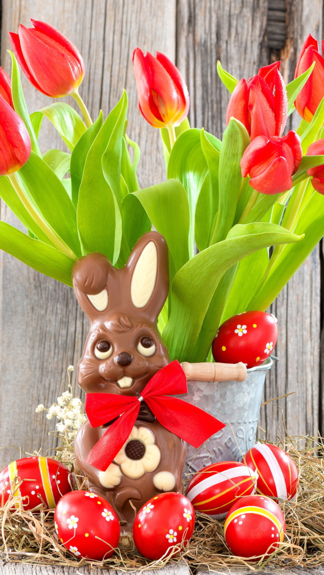 Обои Chocolate Easter Bunny 640x1136