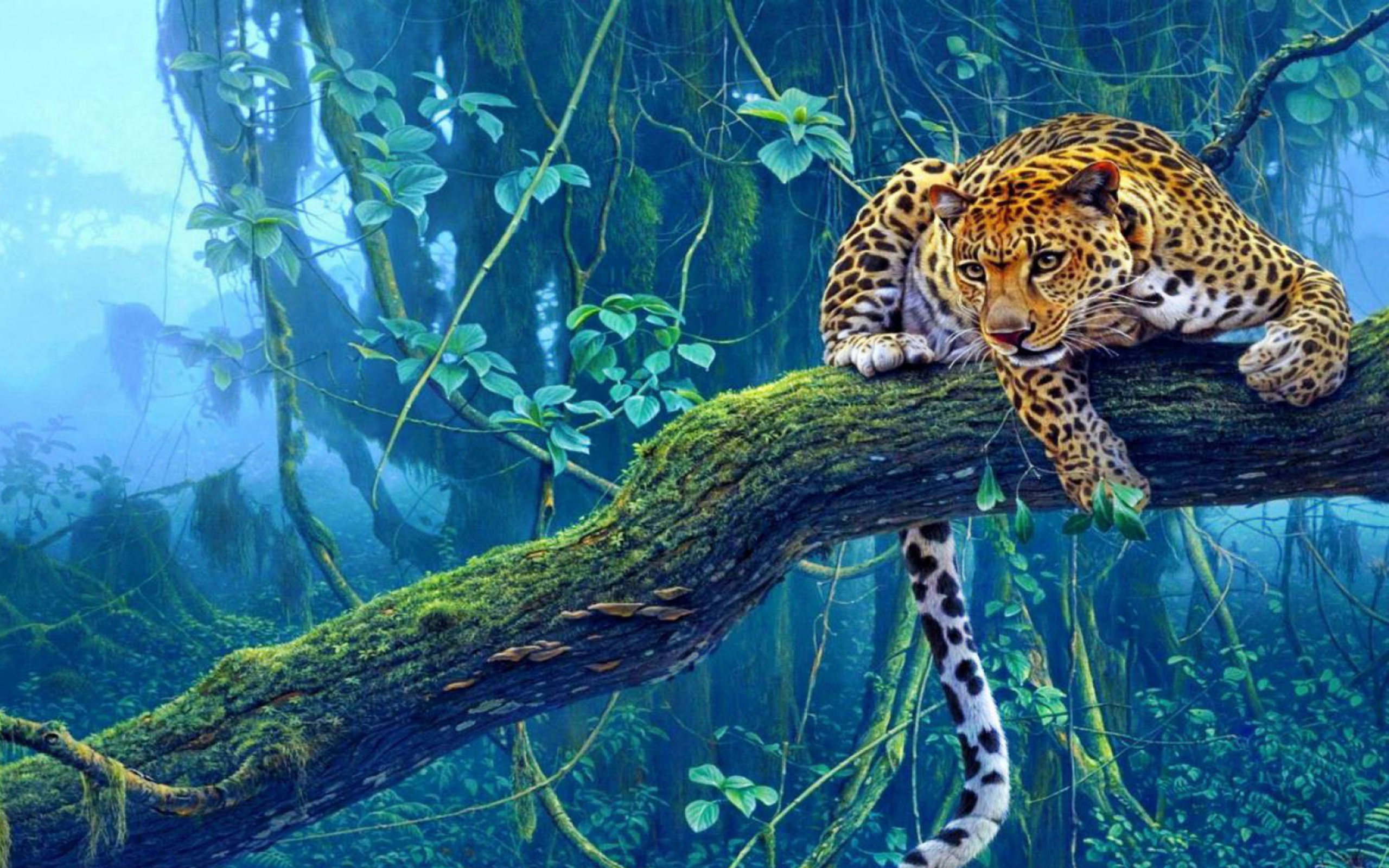 Fondo de pantalla Jungle Tiger Painting 2560x1600