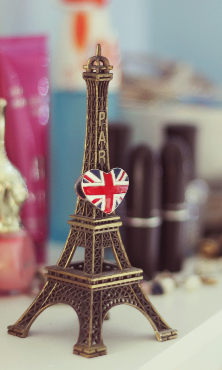 Toy Eiffel Tower wallpaper 768x1280