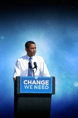 Das USA President Barack Obama Wallpaper 320x480