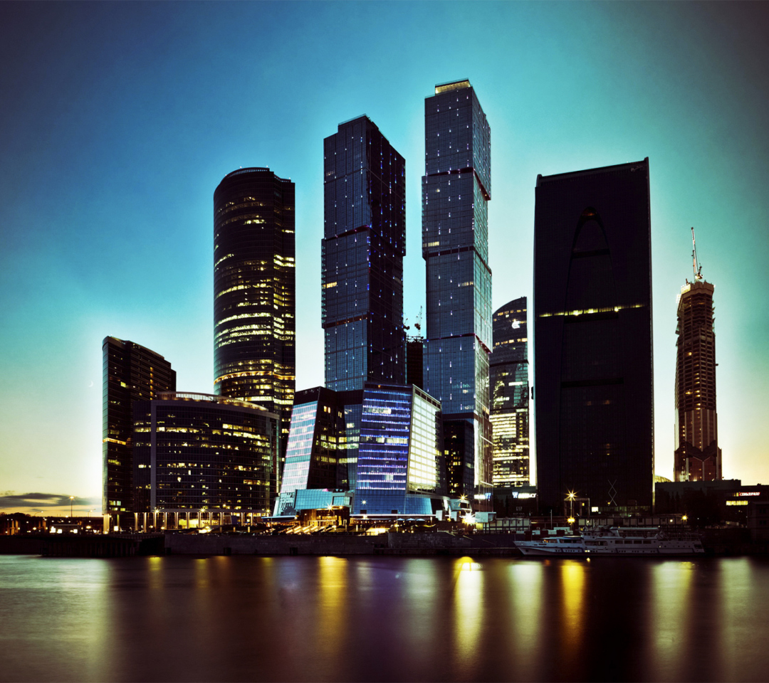 Das Moscow City Skyscrapers Wallpaper 1080x960