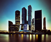 Fondo de pantalla Moscow City Skyscrapers 176x144