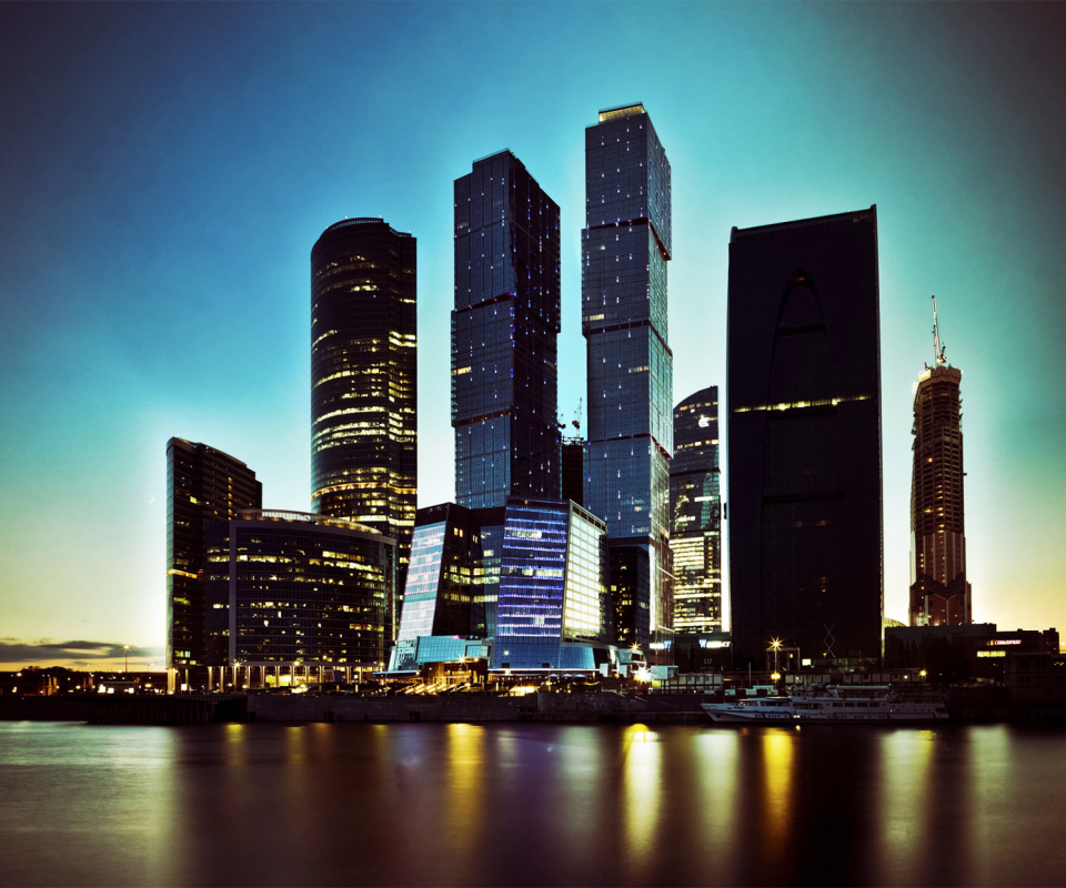 Das Moscow City Skyscrapers Wallpaper 960x800