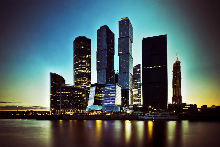 Moscow City Skyscrapers wallpaper