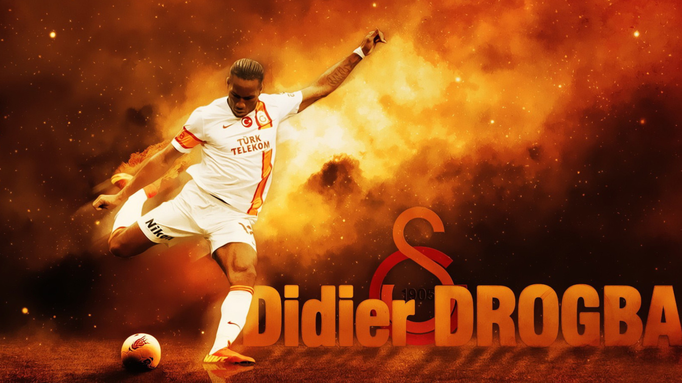 Didier Drogba wallpaper 1366x768