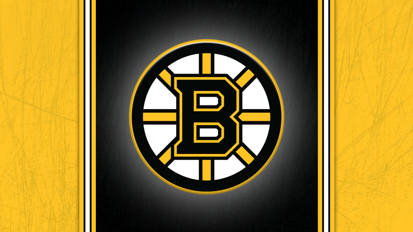 Обои Boston Bruins Logo 1366x768