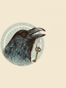 Das Raven Drawing Wallpaper 132x176