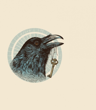Raven Drawing - Obrázkek zdarma pro 750x1334