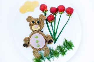 Happy Breakfast Bear Picture for Android, iPhone and iPad