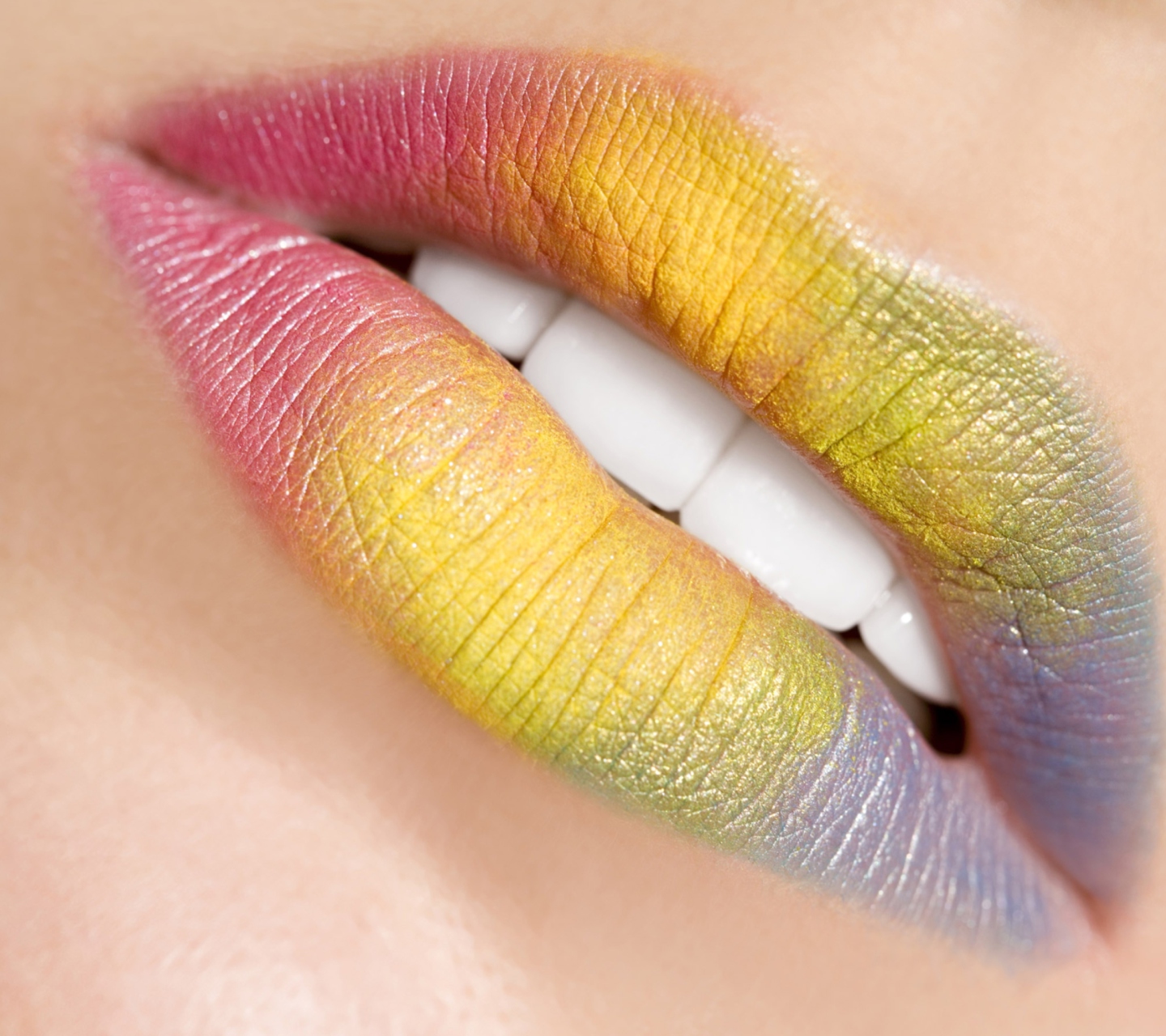 Обои Rainbow Lips 1440x1280