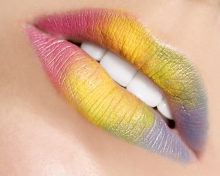 Das Rainbow Lips Wallpaper 220x176
