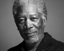 Das Morgan Freeman Portrait In Black And White Wallpaper 220x176