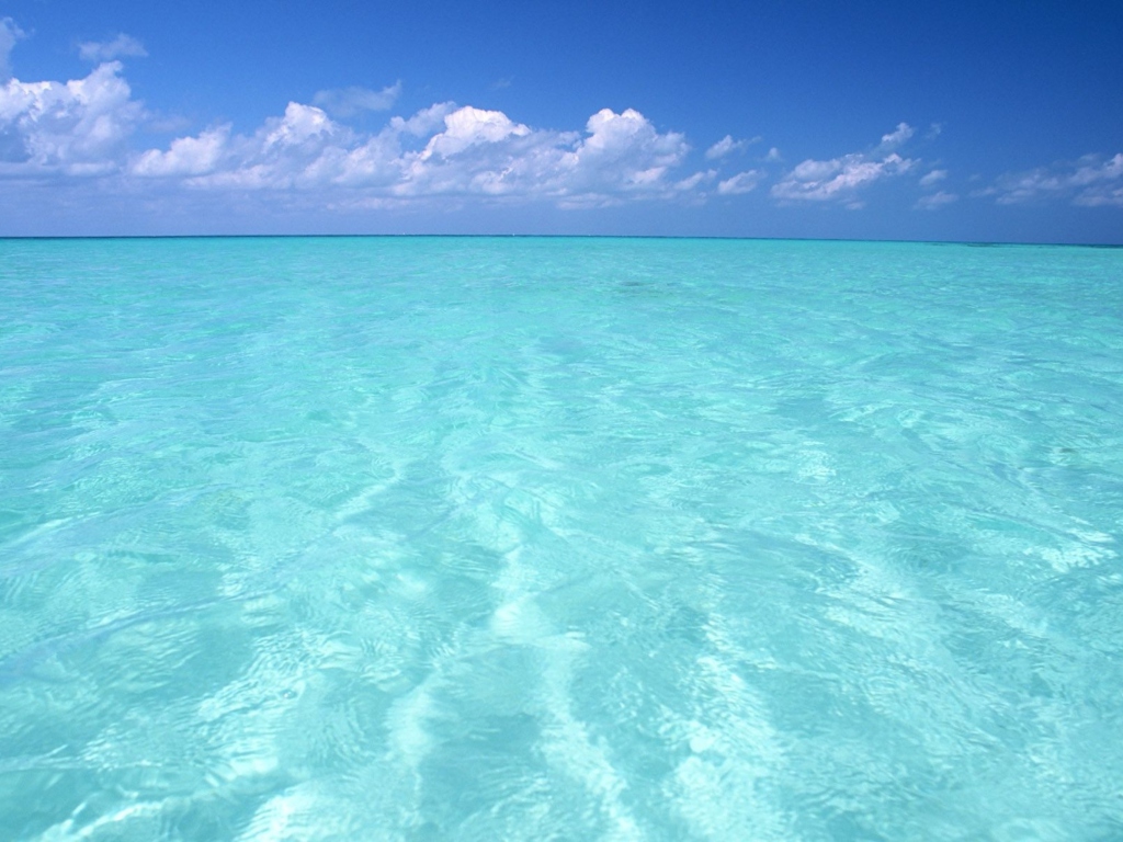 Teal Water And Blue Sky wallpaper 1024x768