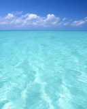 Das Teal Water And Blue Sky Wallpaper 128x160