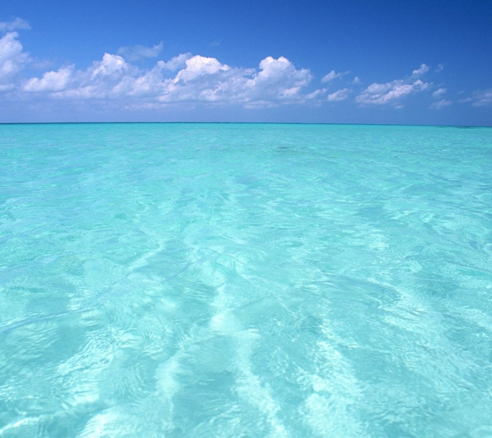 Teal Water And Blue Sky wallpaper 960x854