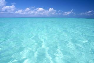 Teal Water And Blue Sky - Obrázkek zdarma 