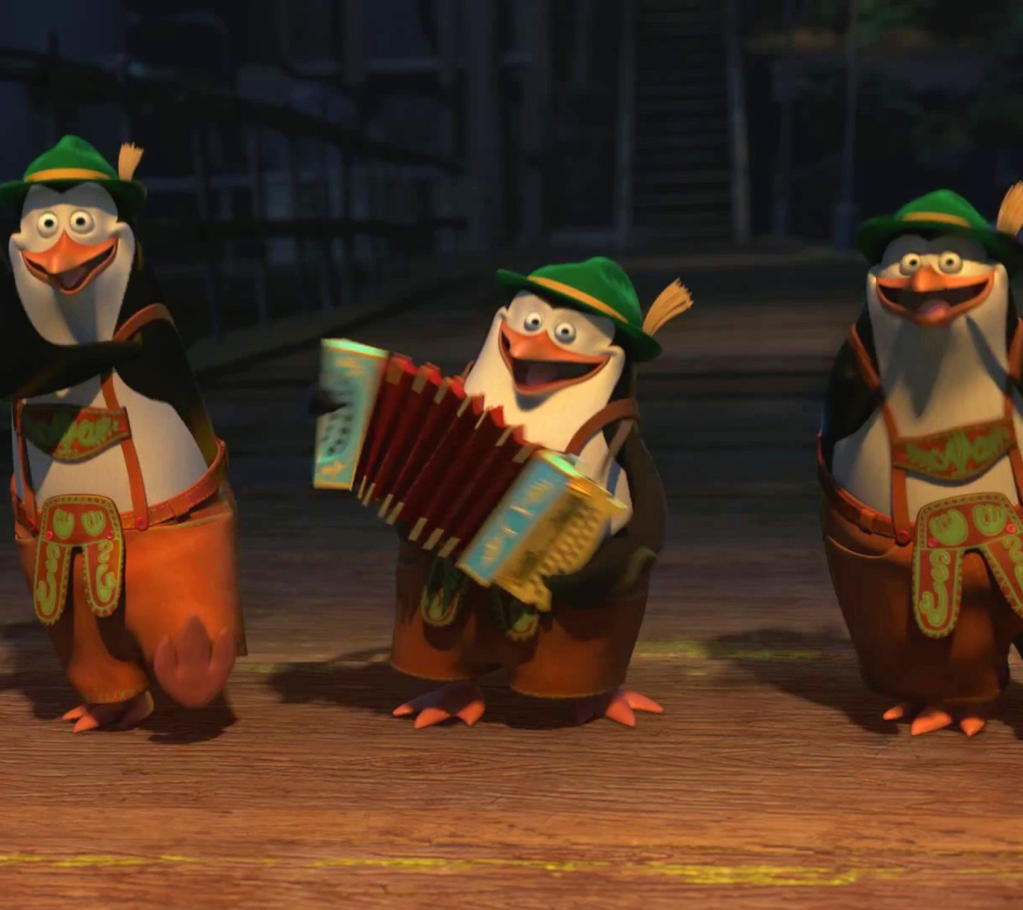 Skipper, Kowalski, and Rico, Penguins of Madagascar wallpaper 1440x1280