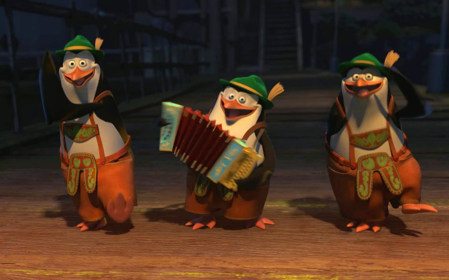 Sfondi Skipper, Kowalski, and Rico, Penguins of Madagascar 1440x900