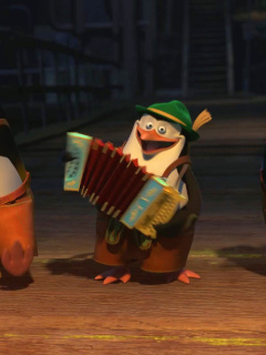 Das Skipper, Kowalski, and Rico, Penguins of Madagascar Wallpaper 240x320