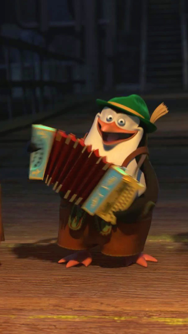 Skipper, Kowalski, and Rico, Penguins of Madagascar wallpaper 640x1136