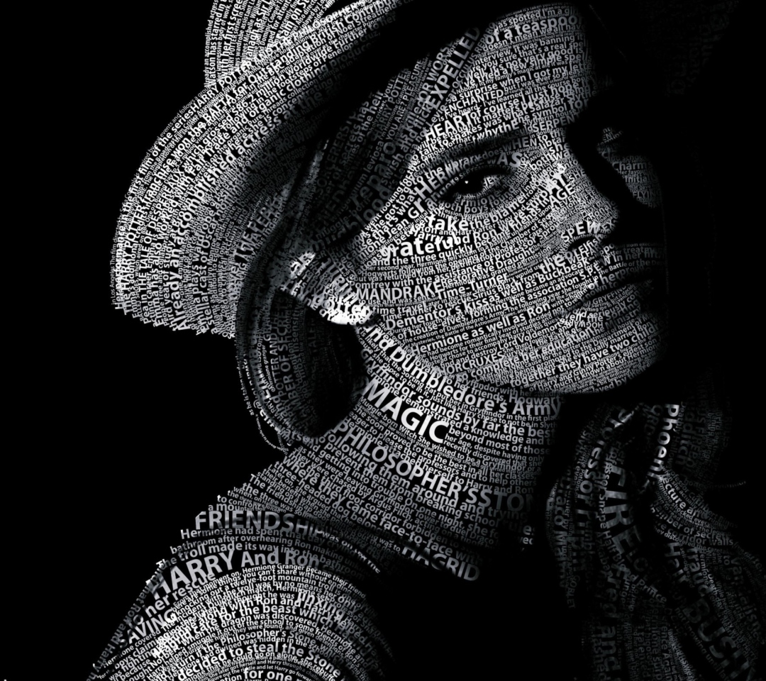 Das Emma Watson Typography Wallpaper 1080x960