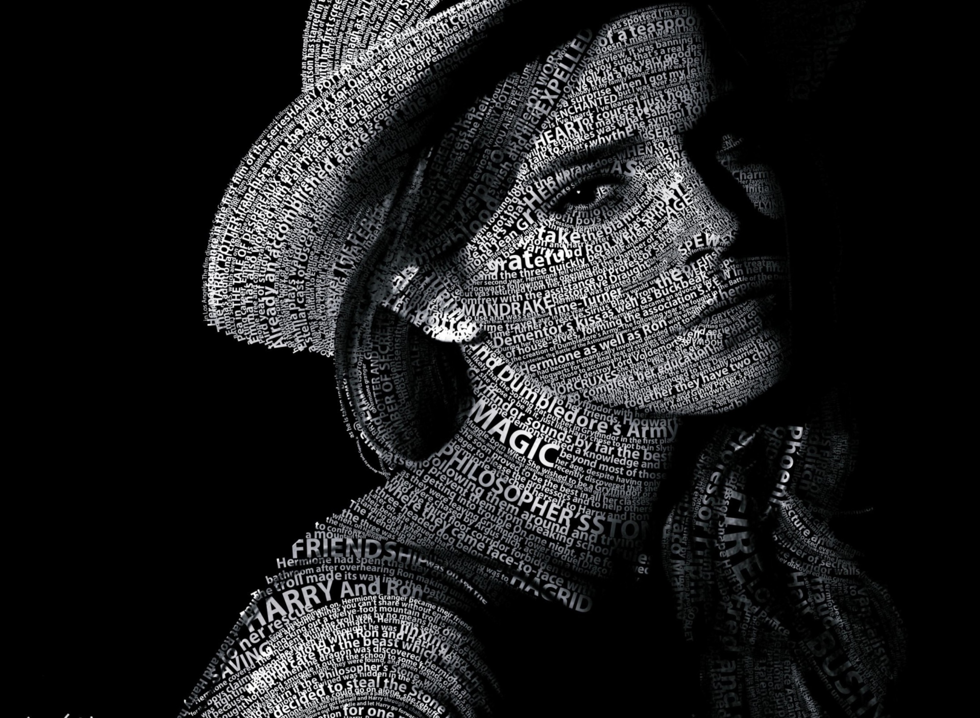 Das Emma Watson Typography Wallpaper 1920x1408