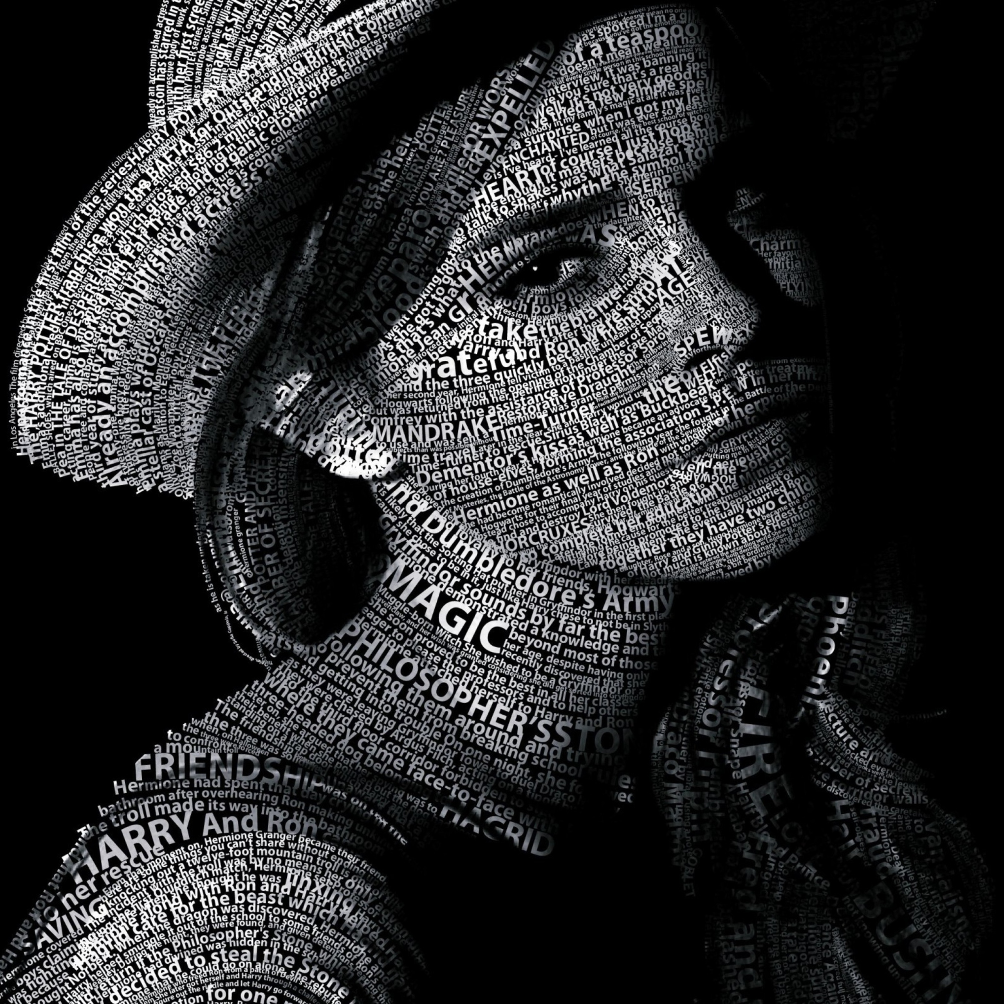 Sfondi Emma Watson Typography 2048x2048