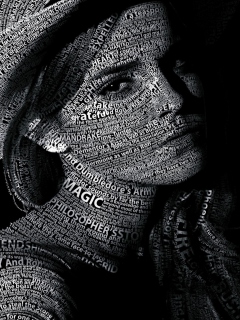 Das Emma Watson Typography Wallpaper 240x320