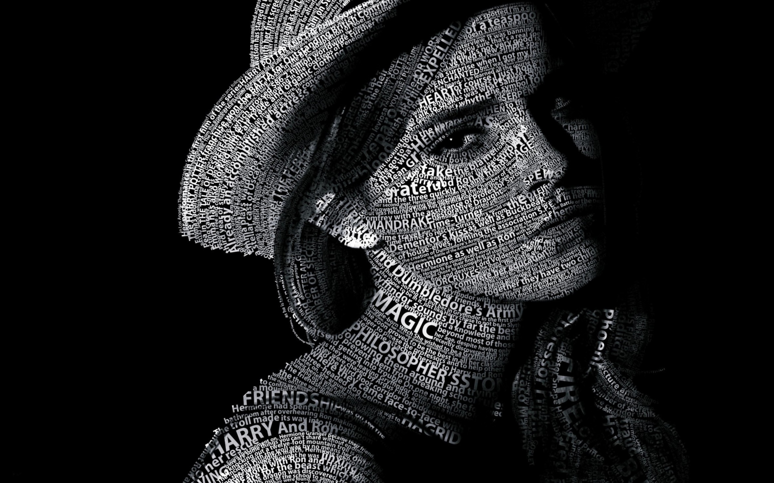 Emma Watson Typography wallpaper 2560x1600