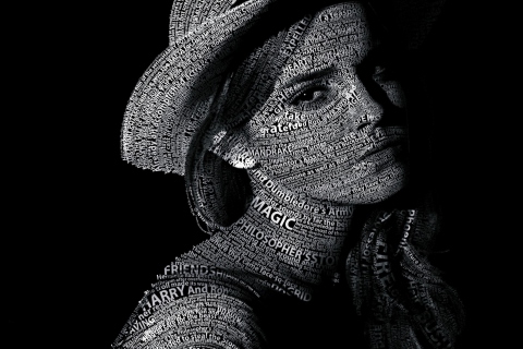 Fondo de pantalla Emma Watson Typography 480x320