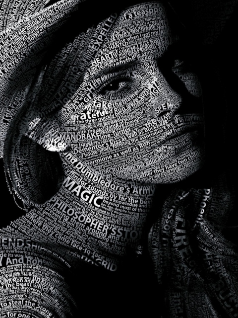 Обои Emma Watson Typography 480x640