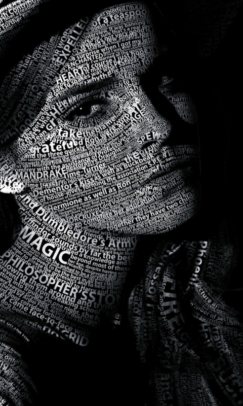 Das Emma Watson Typography Wallpaper 480x800