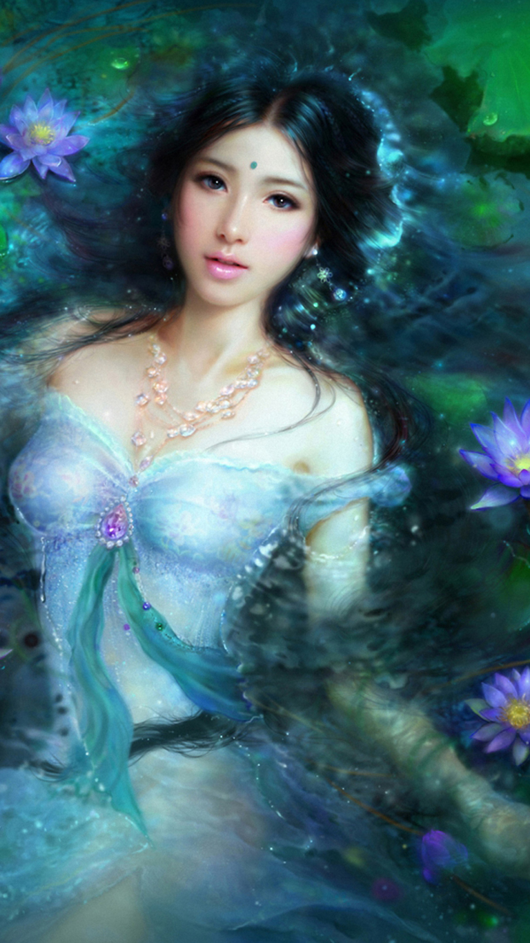 Обои Princess Of Water Lilies 1080x1920