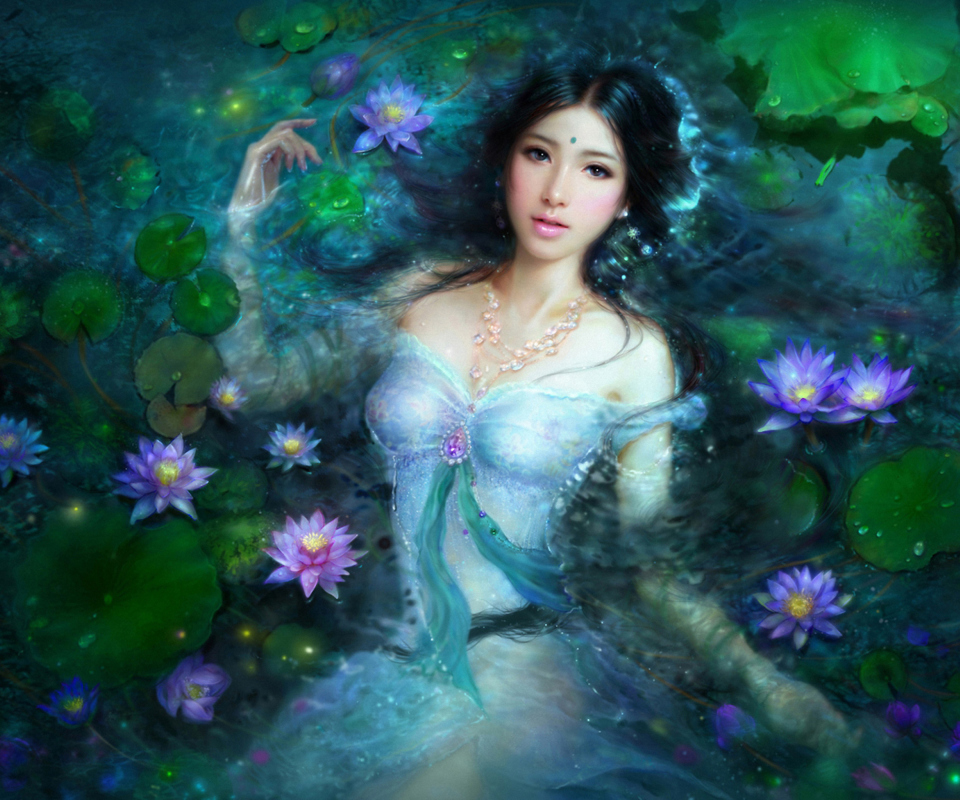 Princess Of Water Lilies wallpaper 960x800