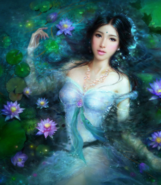 Princess Of Water Lilies - Fondos de pantalla gratis para 640x960