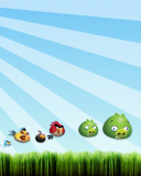 Angry Birds Bad Pigs wallpaper 128x160
