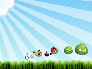 Angry Birds Bad Pigs wallpaper 320x240