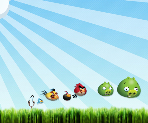 Fondo de pantalla Angry Birds Bad Pigs 480x400